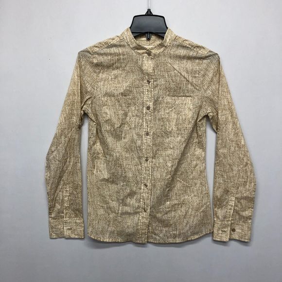 Michael Kors Women Roll Tab Sleeve Button Shirt Top Blouse Size 2 Cotton B218 -1 - Picture 1 of 13